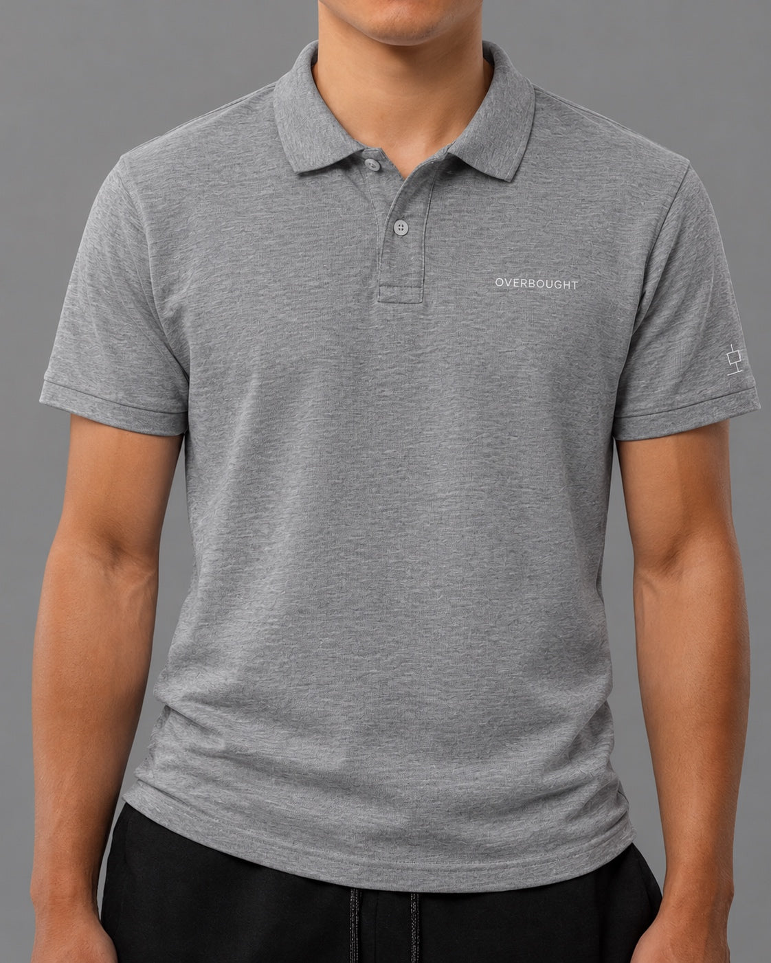 (PRE-ORDER - Available Nov5) Overbought Pique Polo Shirt - Heather Gray