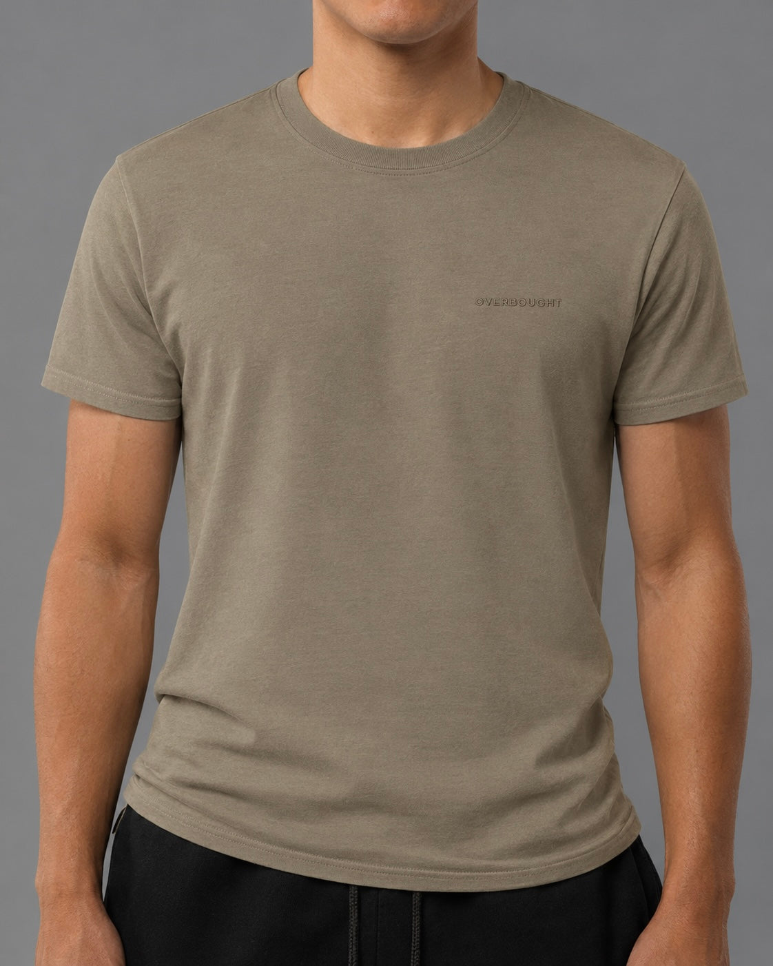 Overbought Emroidered T-Shirt - Coffee