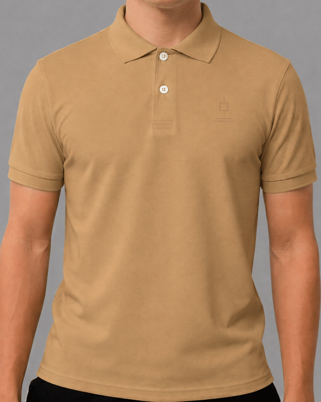 Logo and Name Coolfit Polo Shirt - Tan